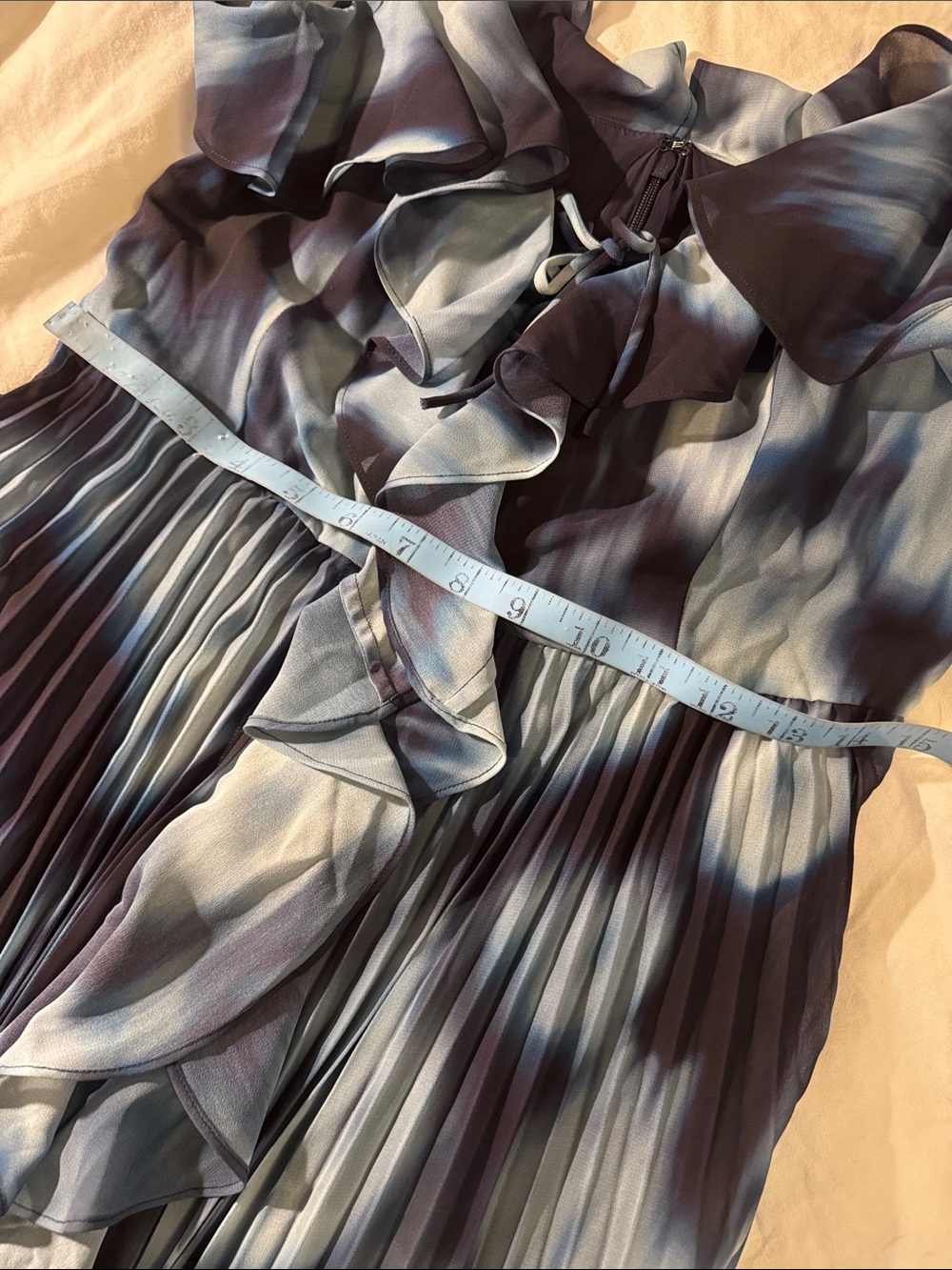 J.Crew Collection chiffon ruffle dress in blurry floral print CO422 - Picture 7 of 14